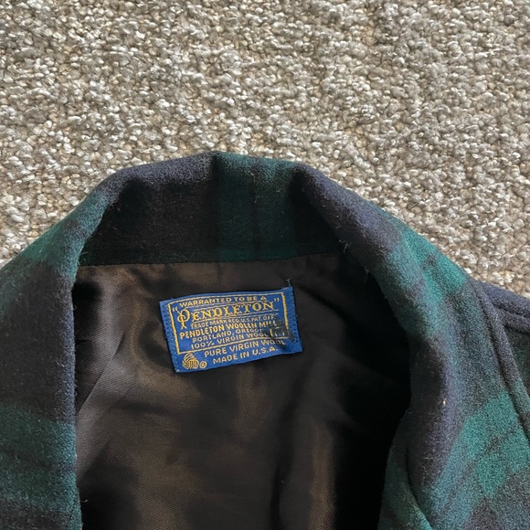 Pendleton Blackwatch Plaid Wool Blazer – Vintage Wool Jacket - Picture 2 of 8